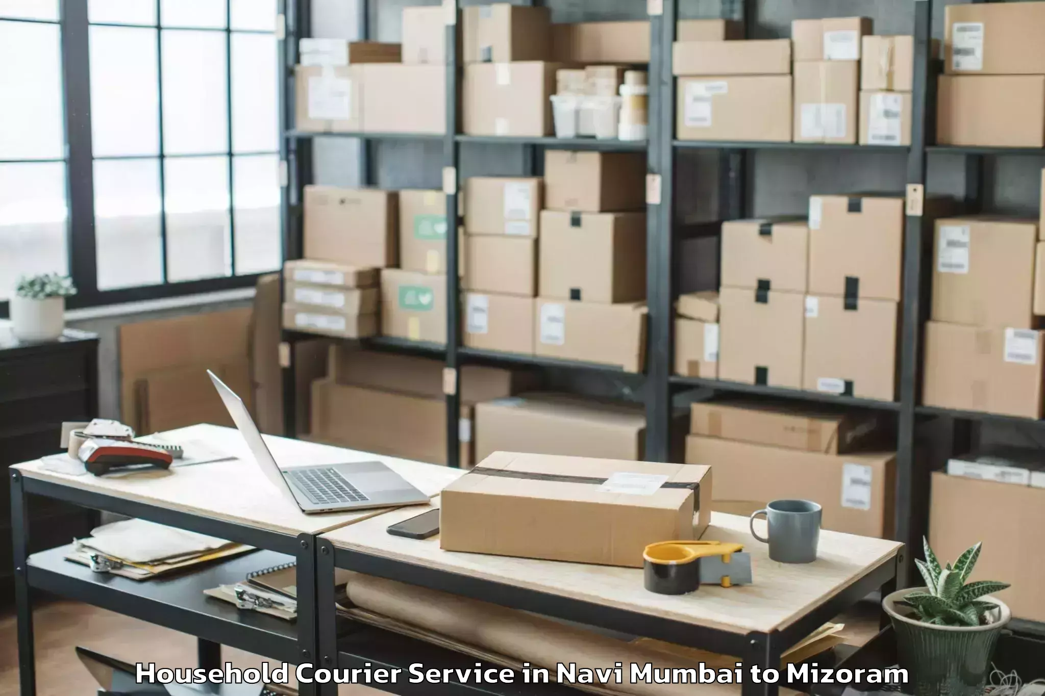 Efficient Navi Mumbai to Siaha Household Courier